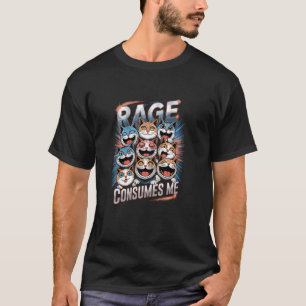 Camiseta A Raiva Me Consome Rostos de Gato