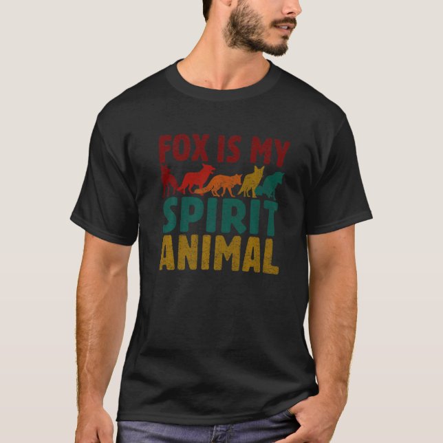 Camiseta A Raposa-Coca É O Meu Espírito Animal Para Homens  (Frente)