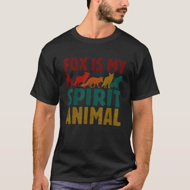Camiseta A Raposa-Coca É O Meu Espírito Animal Para Homens  (Frente)