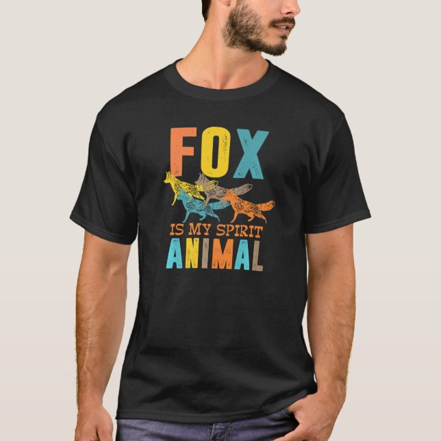 Camiseta A Raposa-Coca É O Meu Espírito Animal Para Homens  (Frente)