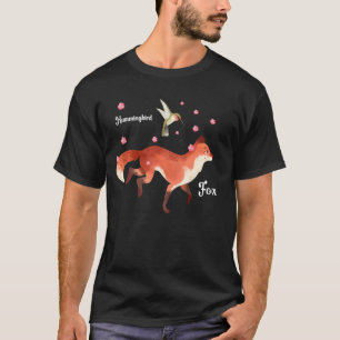 Camiseta A Raposa Cura E A Flor Do Blossom De Cereja De Hum