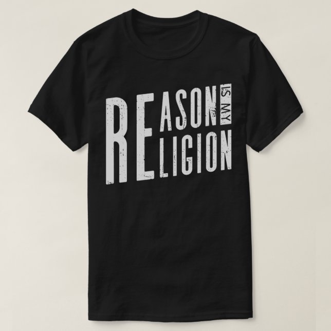 Camiseta A Razão É O Ateísmo Religioso (Frente do Design)