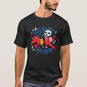 Camiseta A realidade é um esqueleto assustador da prisão, e