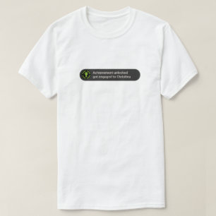 Camiseta A realização destravou obtem o jogo de vídeo
