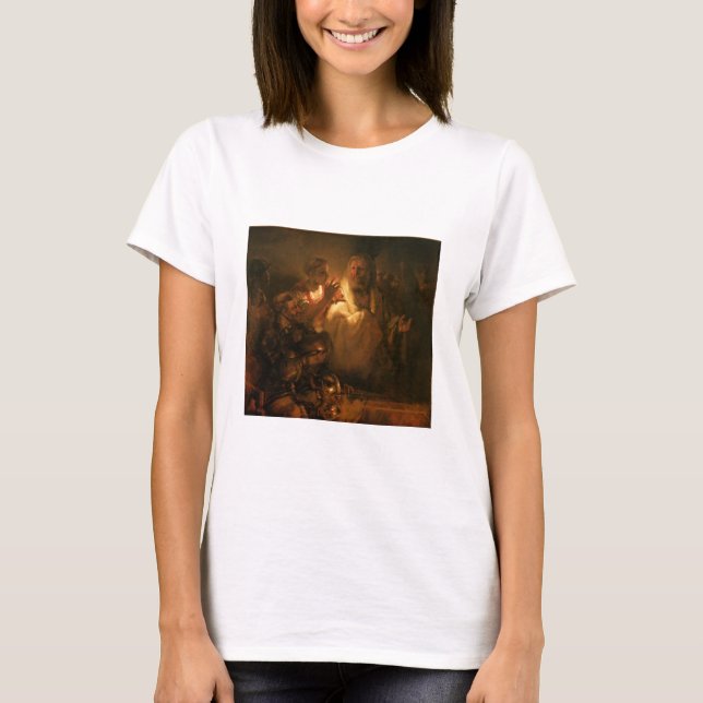 Camiseta A recusa de St Peter, 1660 (óleo em canvas) (Frente)