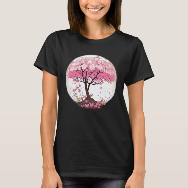 Camiseta A Refreshing and Enchanting Cherry Blossom Globe (Frente)