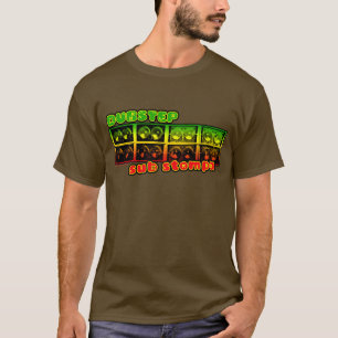 Camiseta A REGGAE DJ das caras DUBSTEP dos homens dubla
