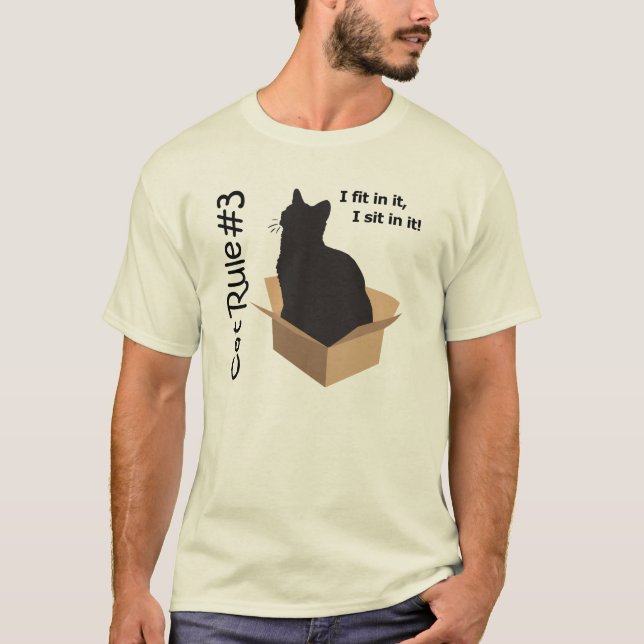 Camiseta A regra do gato # 3 ajustados de I nela I senta (Frente)