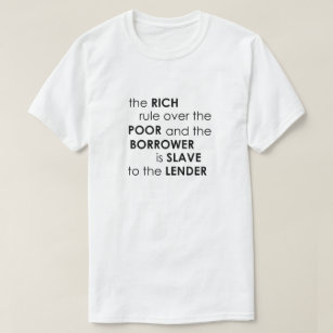Camiseta A regra rica sobre os pobres Provérbios 22:7 CITAÇ
