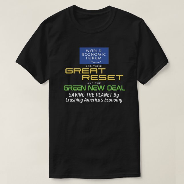 Camiseta A reinicialização do Excelente do WEF e o novo aco (Frente do Design)