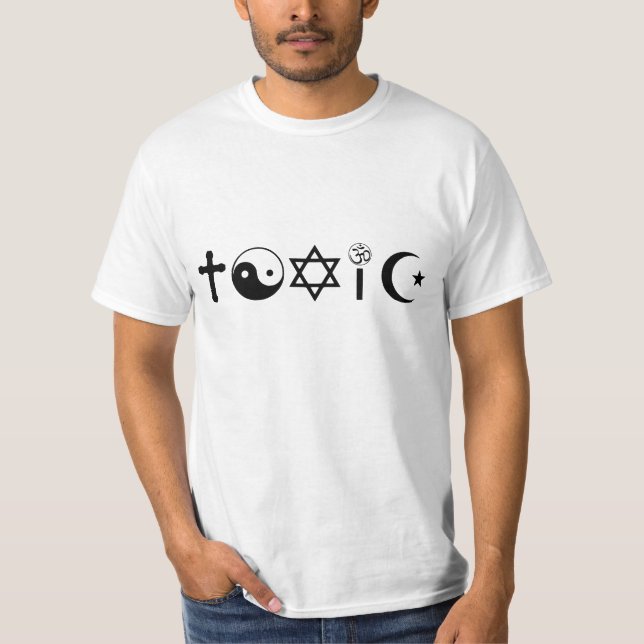 Camiseta A religião é Freethinker tóxico (Frente)