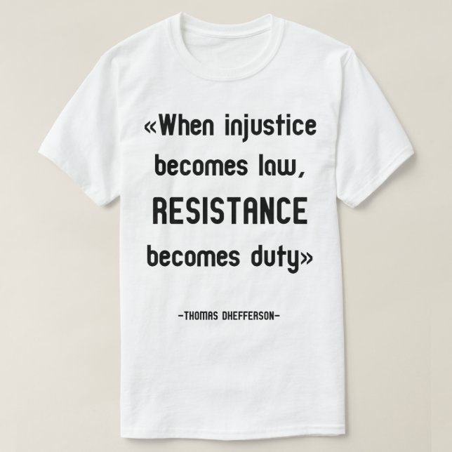 Camiseta A resistência do Anti-Trunfo transforma-se dever (Frente do Design)