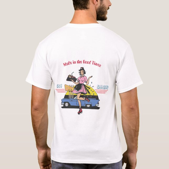 Camiseta A retro 50's 'Good times' scene (Verso)