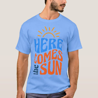 Camiseta A retrovinheta estética aqui vem o sol