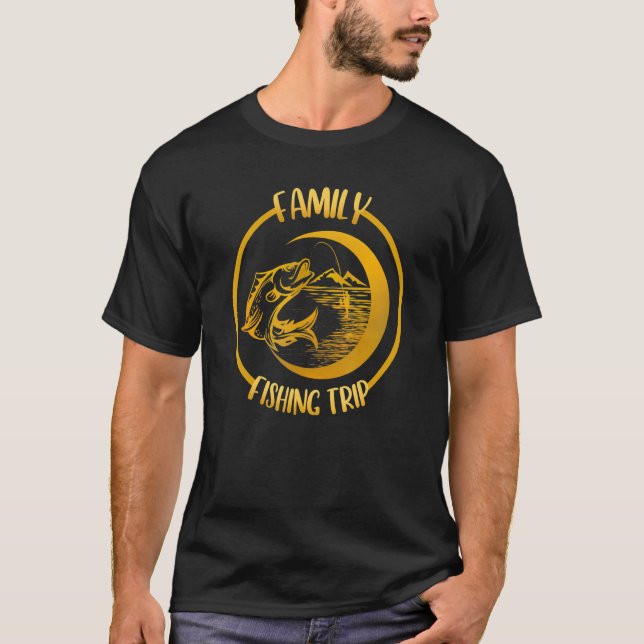 Camiseta A Reunião Da Viagem De Pesca Familiar Corresponde  (Frente)