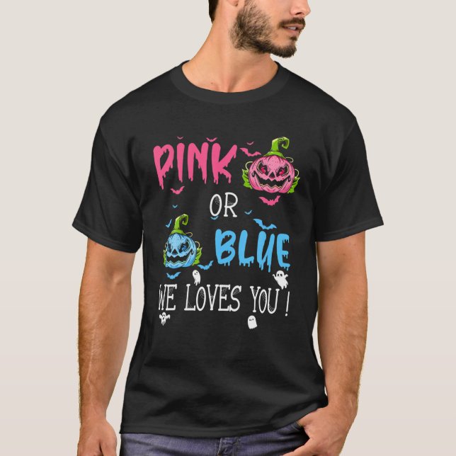 Camiseta A Revelação De Sexo De Halloween Nós Te Amamos Nov (Frente)