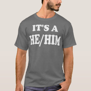 Camiseta A Revelação do Gênero É Um Menino Pronoun Ele