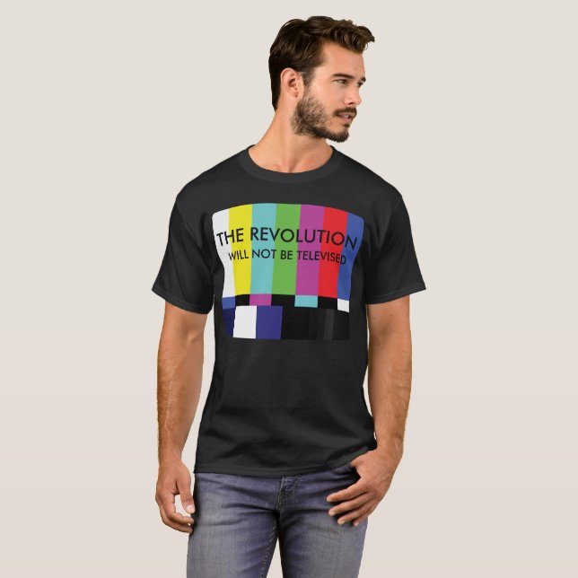 Camiseta A revolução com para não televised (Frente Completa)