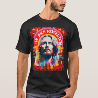 Camiseta A Revolução de Jesus 2.0 Cristão Psicedélico