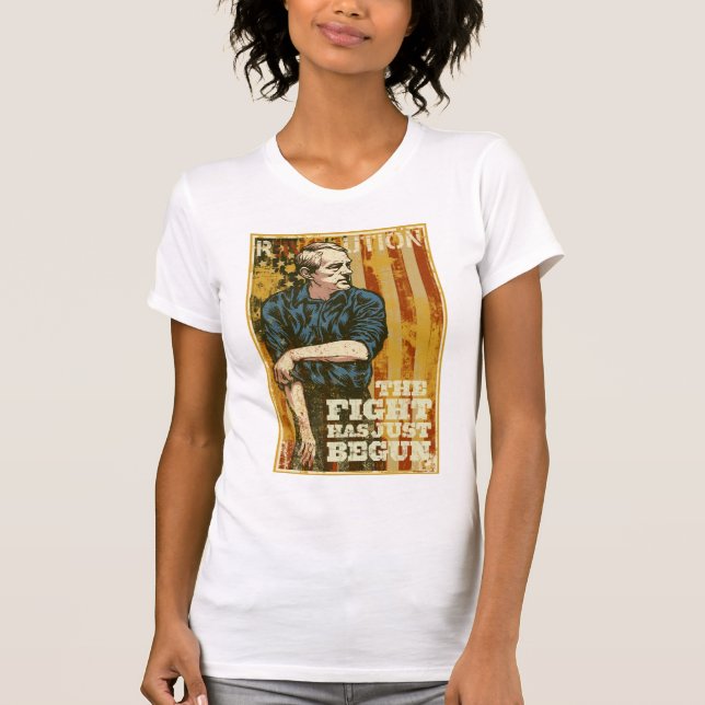 Camiseta A revolução de Ron Paul apenas começou o t-shirt (Frente)