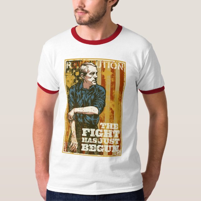 Camiseta A revolução de Ron Paul apenas começou o t-shirt (Frente)