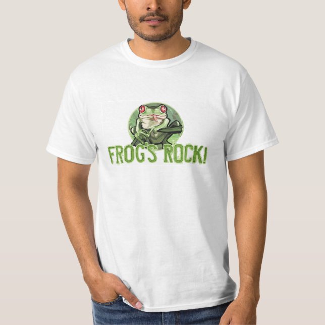Camiseta A rocha do sapo! T-shirt do sapo de árvore (Frente)