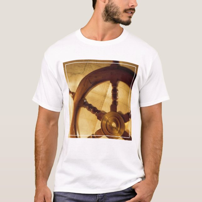 Camiseta A roda e o mapa dos navios (Frente)