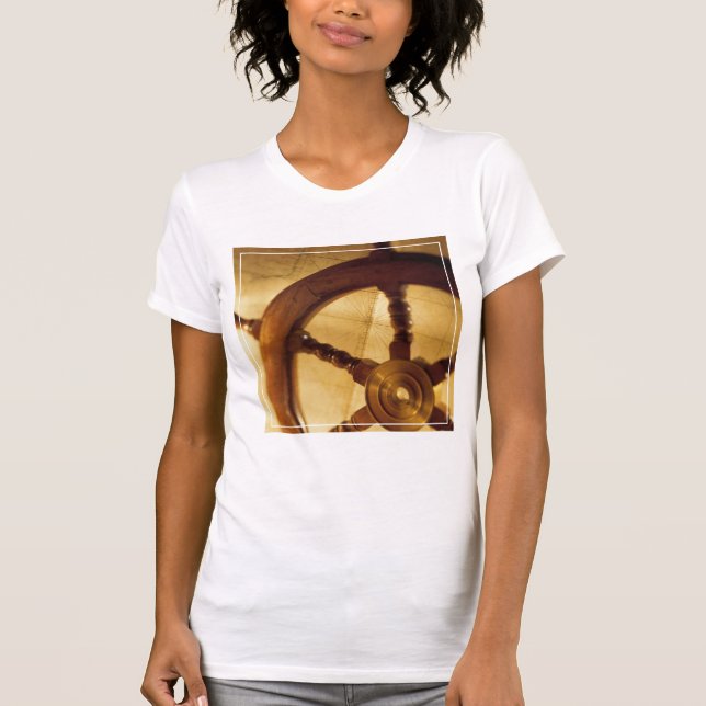 Camiseta A roda e o mapa dos navios (Frente)