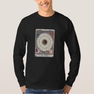 Camiseta A Roda Zodiac De Uma Mão Fortune Do Cartão De Tarô