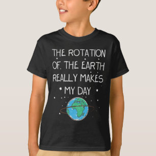 Camiseta A Rotação Da Terra Faz Meu Dia Começar