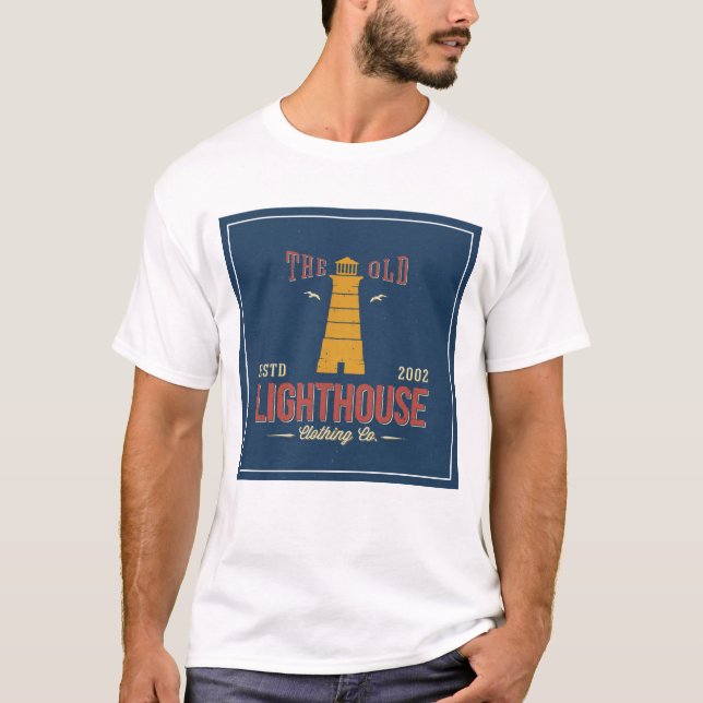 Camiseta A roupa velha Co. do farol (Frente)