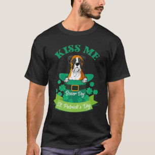 Camiseta A Rua do cão-boxeiro sorrateiro sortudo, o dia do