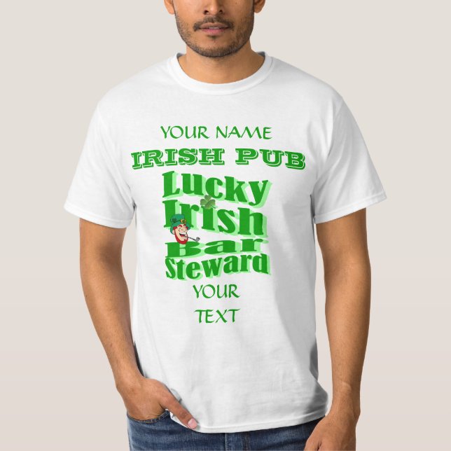 Camiseta A Rua irlandesa da sorte Patrick (Frente)