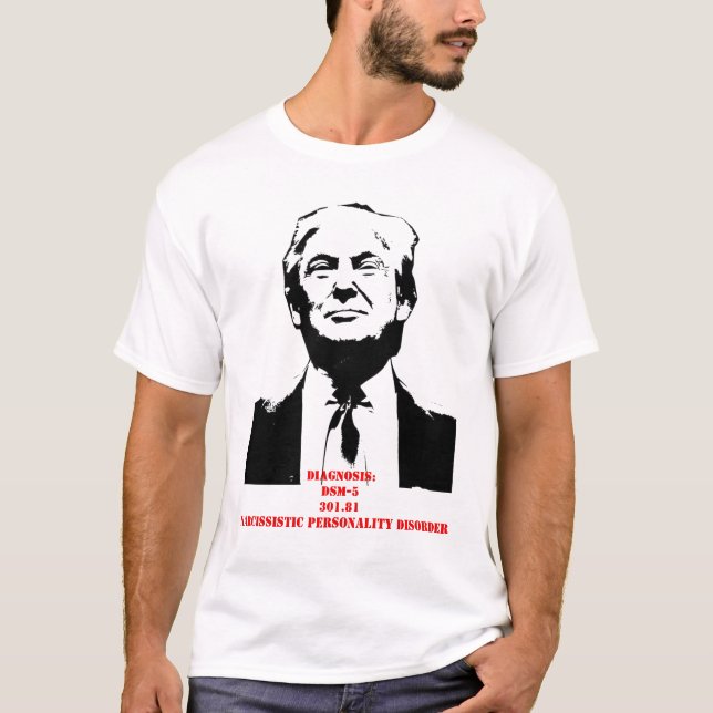 Camiseta A saia do presidente Trump com seu diagnóstico (Frente)