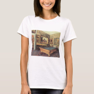 Camiseta A Sala de Bilhar em Menil Hubert por Edgar Degas