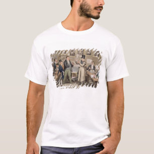 Camiseta A sala de estar de Cribb: Tom que introduz Jerry e