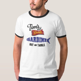 Camiseta A sardinha de Tim e de filho, a isca e a loja do