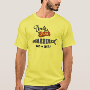 Camiseta A sardinha de Tim e de filho, a isca e a loja do