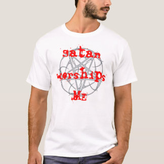 Camiseta a satã adora-me t-shirt