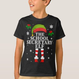 Camiseta A Secretária da Escola Elf Matching de Natal