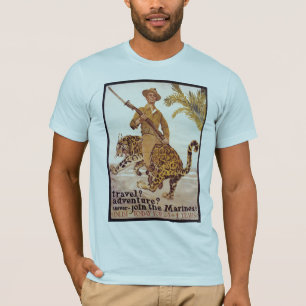 Camiseta A segunda guerra mundial junta-se aos fuzileiros