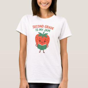 Camiseta A Segunda Série é Minha Geleia Cute Morango Divers