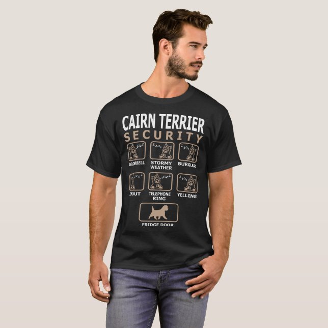Camiseta A segurança do cão de Terrier de monte de pedras (Frente Completa)