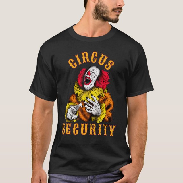 Camiseta A Segurança do Circo Cala Figurino Uniforme Hallow (Frente)