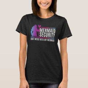 Camiseta A Segurança Sereia Não Mete Com Meus Pais Sereias
