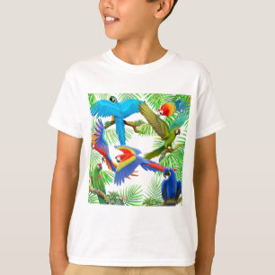 Camiseta A selva do Macaw caçoa o t-shirt
