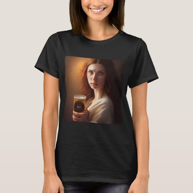Camiseta a senhora com a cerveja (Frente)