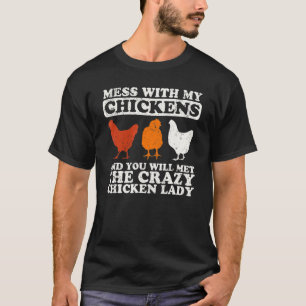 Camiseta A Senhora das Galinhas Loucas Agricultura & Trator