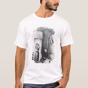 Camiseta A senhora de meia idade na sala Dobro-Colocada