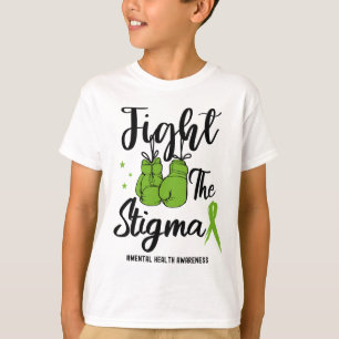 Camiseta A Sensibilização Para A Saúde Mental Do Estigma Po